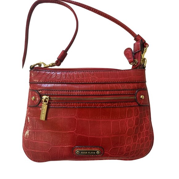 Anne Klein Handbags - 💖Anne Klein red crossbody purse with 2 compartments.